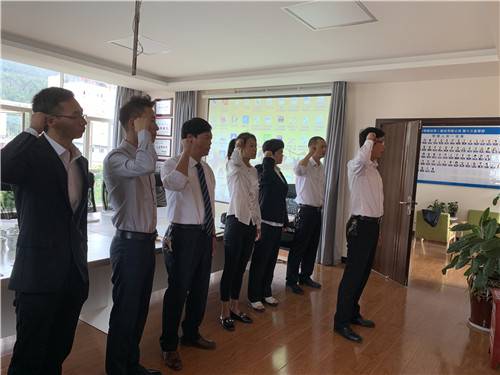 十三直管部黨支部各項(xiàng)目部開慶祝建黨98周年活動(dòng)